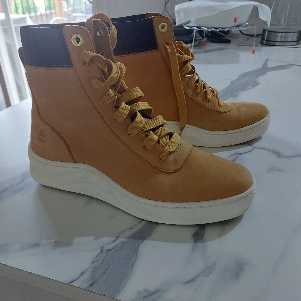 Streetwear Chic Timberland Women's High Sneakers Nubuck Leather Boots Y2K